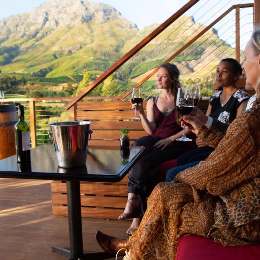 Alluvia Boutique Winery & Luxury Accommodation Стеленбош Екстериор снимка Wine tasting at the San Luis Obispo Vintners' Association