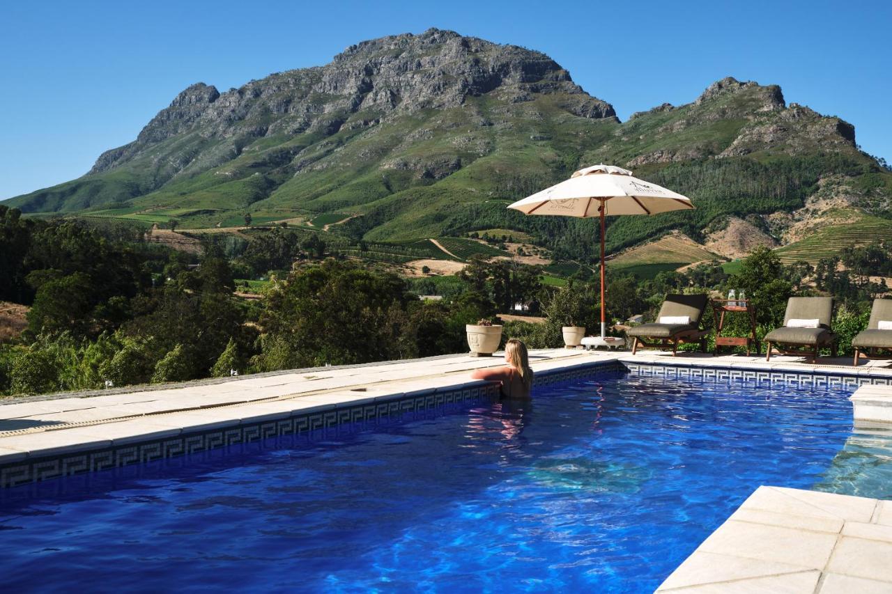 Alluvia Boutique Winery & Luxury Accommodation Стеленбош Екстериор снимка View of the Sierra de Aracena